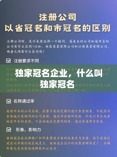 独家冠名企业,什么叫独家冠名